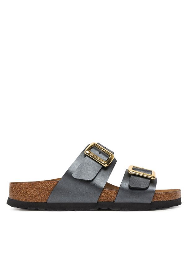 Birkenstock Klapki Sydney Cushion Buckle 1031689 Czarny. Kolor: czarny. Materiał: skóra