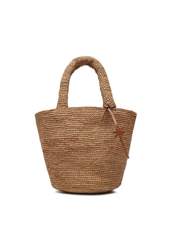 Manebi Torebka Summer Bag Medium V 2.2 AN Brązowy. Kolor: brązowy