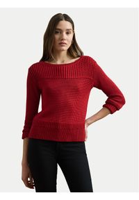 Lauren Ralph Lauren - LAUREN RALPH LAUREN Sweter 200909317006 Czerwony Relaxed Fit. Kolor: czerwony. Materiał: bawełna