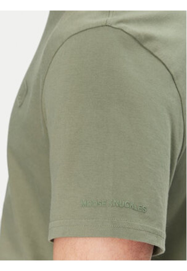 Moose Knuckles T-Shirt Duluth M15MT759 Zielony Regular Fit. Kolor: zielony. Materiał: bawełna