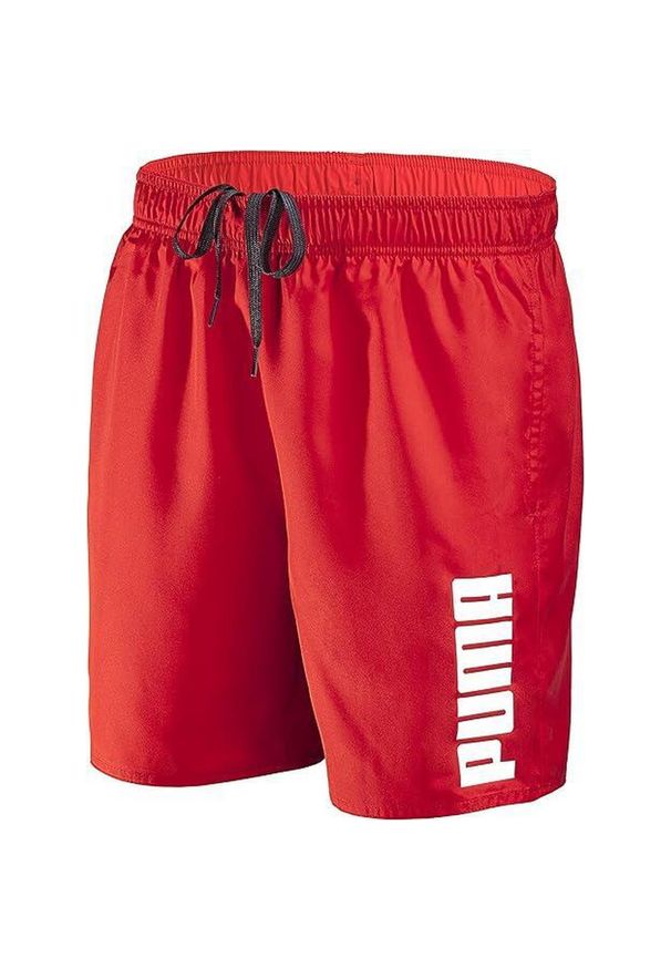 Puma - PUMA kąpielówki męskie Swim Mid – Czerwone. Kolor: czerwony. Materiał: materiał
