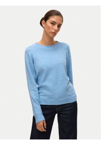 Vero Moda Sweter Doffy 10201022 Błękitny Regular Fit. Kolor: niebieski. Materiał: syntetyk