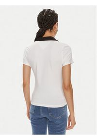 Tommy Jeans Polo Contrast DW0DW17225 Biały Slim Fit. Typ kołnierza: polo. Kolor: biały. Materiał: bawełna #3