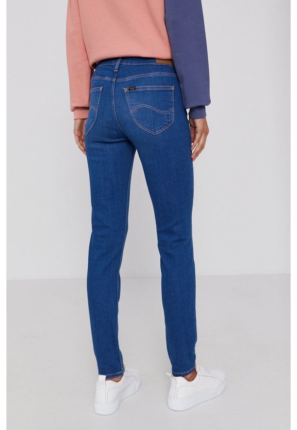 Lee Jeansy Scarlett damskie medium waist. Kolor: niebieski