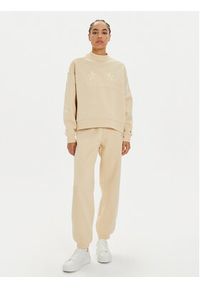 TOMMY HILFIGER - Tommy Hilfiger Spodnie dresowe Varsity WW0WW42884 Beżowy Regular Fit. Kolor: beżowy. Materiał: syntetyk, bawełna #5