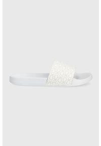 Calvin Klein klapki Pool Slide damskie kolor biały. Kolor: biały. Materiał: materiał, guma, włókno #1