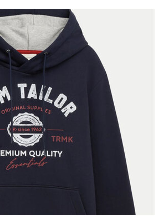 Tom Tailor Bluza 1043292 Granatowy Regular Fit. Kolor: niebieski. Materiał: syntetyk, bawełna