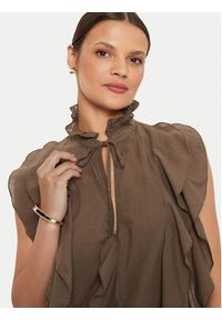 ViCOLO Bluzka TB2554 Khaki Regular Fit. Kolor: brązowy. Materiał: bawełna #4