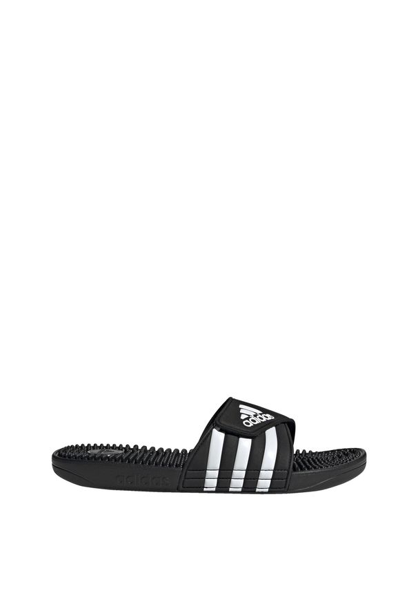 Adidas - Klapki basenowe dla dorosłych Adissage. Kolor: biały, czarny, wielokolorowy. Styl: sportowy