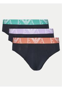 Emporio Armani Underwear Komplet 3 par slipów EM000258 AF10778 MB139 Granatowy. Kolor: niebieski. Materiał: bawełna