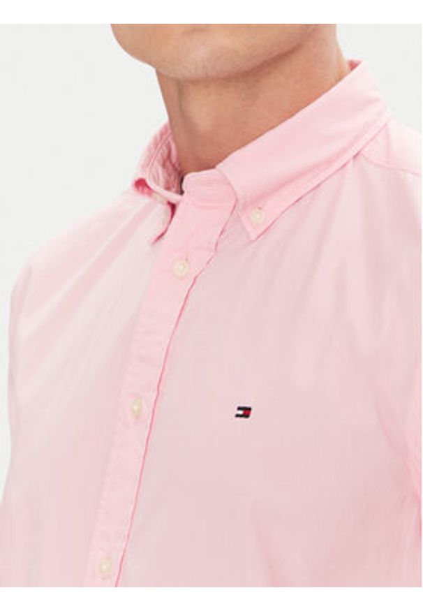 TOMMY HILFIGER - Tommy Hilfiger Koszula MW0MW37584 Różowy Regular Fit. Kolor: różowy. Materiał: bawełna