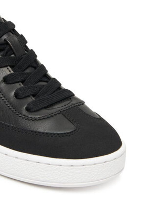 Guess Sneakersy FLTNAO LEA12 Czarny. Kolor: czarny. Materiał: skóra