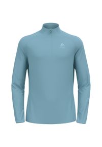 Odlo - Bluza techniczna męska ODLO Essential Light Mid Layer z krótkim zamkiem. Kolor: niebieski. Długość: krótkie