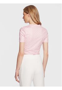 Guess T-Shirt V3GP18 MC03W Różowy Regular Fit. Kolor: różowy. Materiał: syntetyk