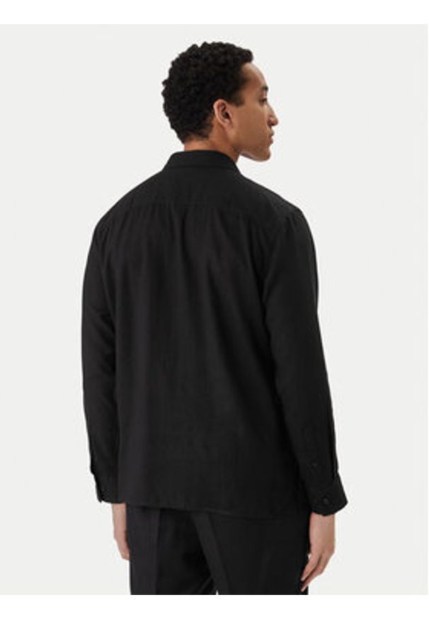 Calvin Klein Koszula LV04LE125G Czarny Regular Fit. Kolor: czarny. Materiał: lyocell