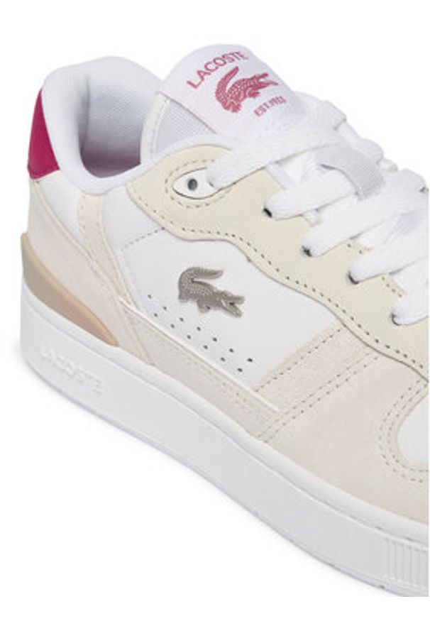Lacoste Sneakersy T-Clip Set 51SFA0114 Beżowy. Kolor: beżowy. Materiał: zamsz, skóra