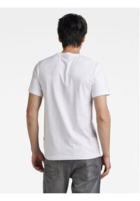 G-Star RAW - G-Star Raw T-Shirt Distressed D24420-336 Biały Slim Fit. Kolor: biały. Materiał: bawełna #5