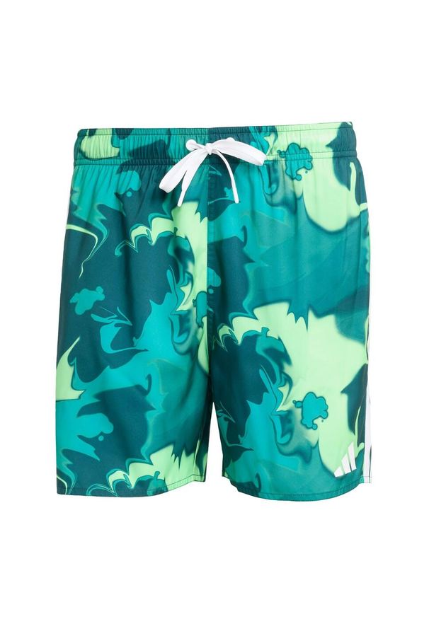 Adidas - Szorty do pływania Tie-Dye 5-Inch. Kolor: biały, wielokolorowy, niebieski. Materiał: materiał