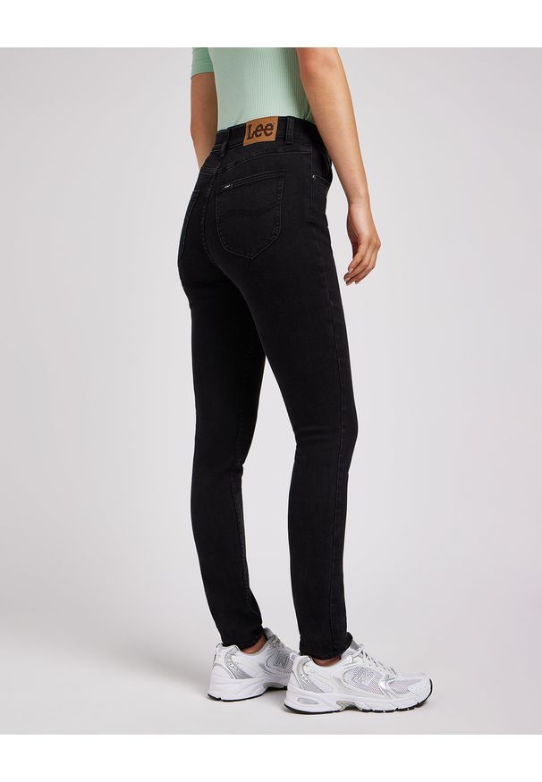 Lee - LEE DAMSKIE SPODNIE JEANSOWE ULC SKINNY BLACK 112350783 L35V011656