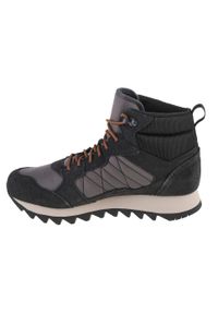 Buty trekkingowe męskie Merrell Alpine Mid Plr WP 2. Wysokość cholewki: za kostkę. Zapięcie: sznurówki. Kolor: fioletowy. Materiał: guma, tkanina, zamsz, materiał, syntetyk. Szerokość cholewki: normalna