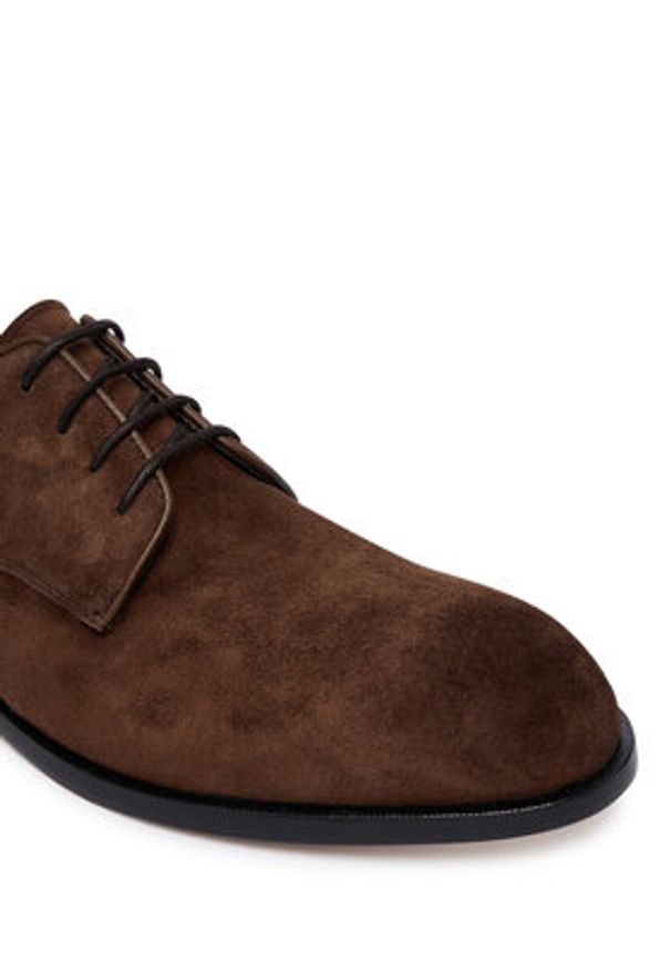 BOSS Półbuty Tayil-L 50563099 Brązowy. Kolor: brązowy. Materiał: skóra, zamsz