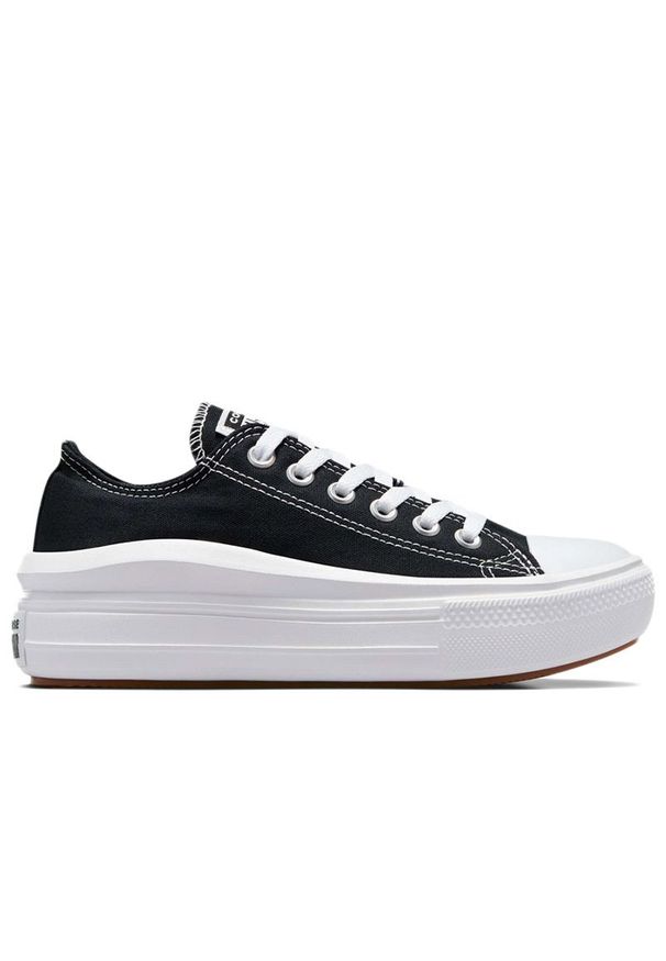 Buty damskie Converse Chuck Taylor All Star Move Platform 570256C - czarne. Kolor: czarny. Materiał: guma. Szerokość cholewki: normalna. Obcas: na platformie. Model: Converse All Star