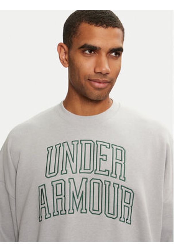 Under Armour Bluza UA Icon 1386548 Szary Loose Fit. Kolor: szary. Materiał: bawełna