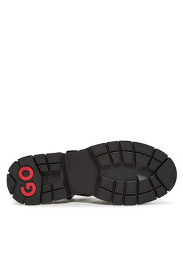 Hugo - HUGO Sandały Kris_Sandal_BKNA 50542072 Czarny. Kolor: czarny. Materiał: skóra