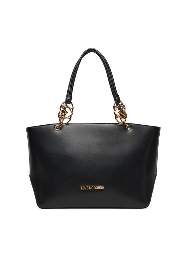 Love Moschino - LOVE MOSCHINO Torebka JC4074PP1NLF0000 Czarny. Kolor: czarny. Materiał: skórzane