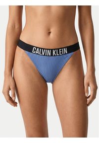 Calvin Klein Swimwear Dół od bikini LV00Q61213 Niebieski. Kolor: niebieski. Materiał: syntetyk #1