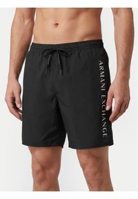 Armani Exchange Szorty kąpielowe XM000835 AF22573 UC001 Czarny Regular Fit. Kolor: czarny. Materiał: syntetyk #1