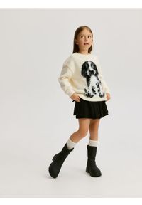 Reserved - Plisowane spódnico-szorty - czarny. Kolor: czarny. Materiał: tkanina, bawełna. Wzór: gładki #1