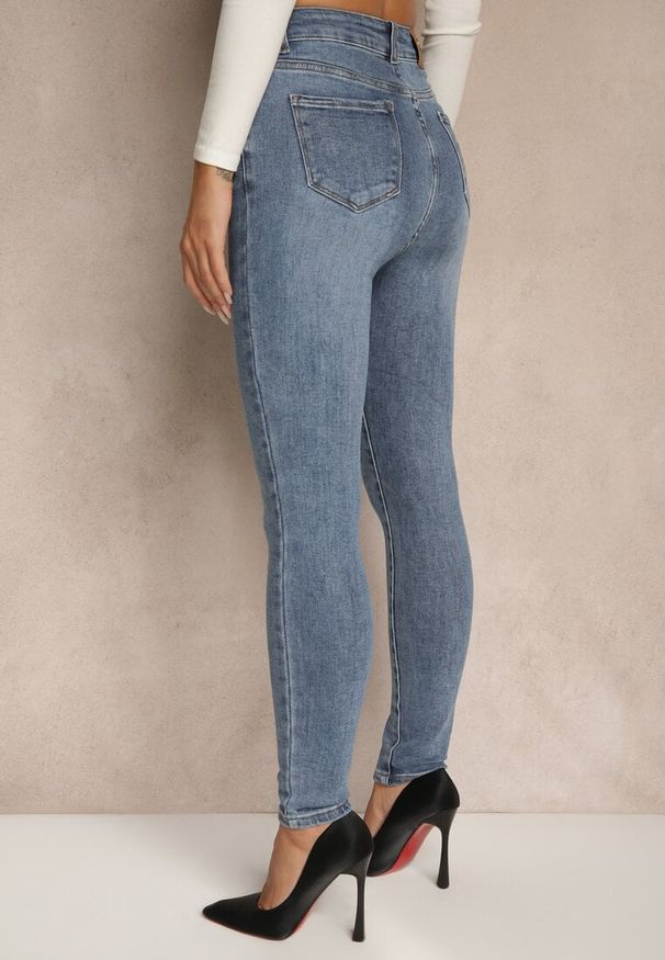Renee - Niebieskie Jeansy Skinny High Waist Melarrii. Okazja: na co dzień. Stan: podwyższony. Kolor: niebieski. Wzór: gładki. Styl: klasyczny, casual