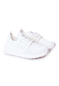 Big-Star - Dziecięce Sportowe Buty Sneakersy Big Star HH374215 Białe. Kolor: biały. Materiał: materiał