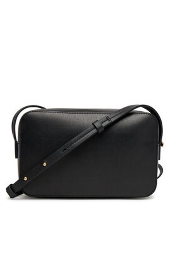 Calvin Klein Torebka Foil Logo Elongated Camera Bag LV04F3276G Czarny. Kolor: czarny. Materiał: skórzane