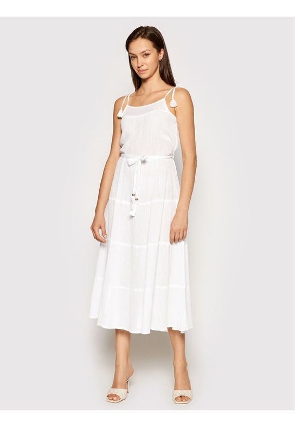 Melissa Odabash Sukienka letnia Fru CR Biały Regular Fit. Kolor: biały. Sezon: lato