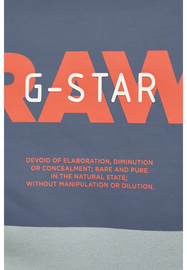 G-Star RAW - G-Star Raw bluza męska kolor zielony z nadrukiem. Kolor: zielony. Materiał: włókno, materiał, dzianina. Wzór: nadruk