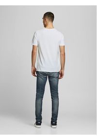 Jack & Jones T-Shirt Corp Logo 12137126 Biały Slim Fit. Kolor: biały. Materiał: bawełna #6
