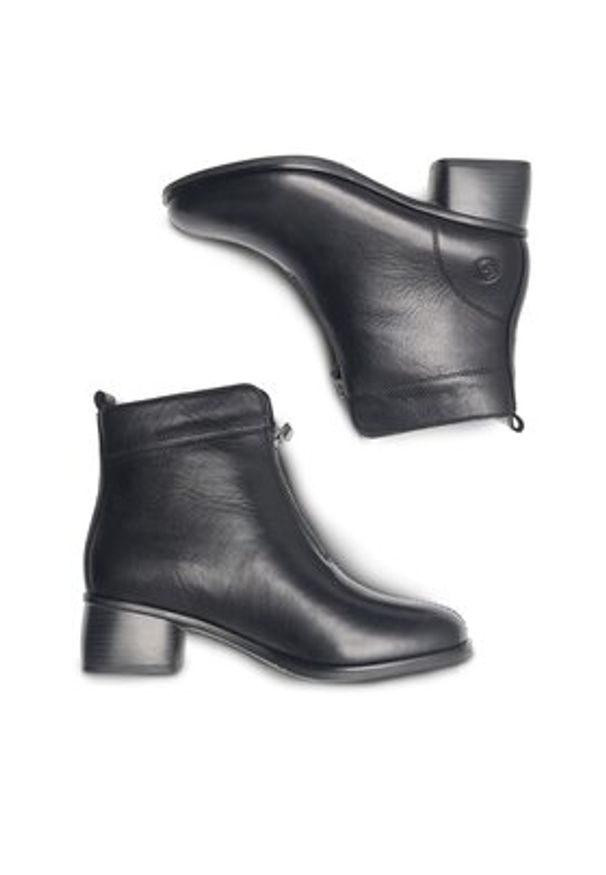 Remonte Botki R8878-01 Czarny. Kolor: czarny. Materiał: skóra