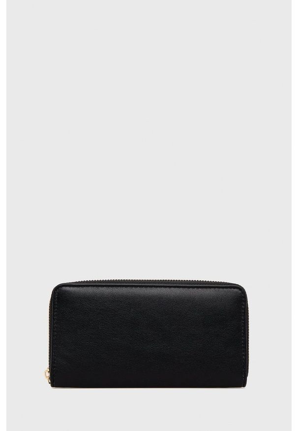 Answear Lab portfel damski kolor czarny. Kolor: czarny. Materiał: materiał. Wzór: gładki