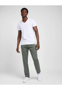 Lee - MESKIE SPODNIE MATERIALOWE LEE STRAIGHT FIT MVP OLIVE GROVE 112349250 #3