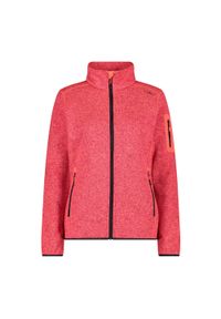 Polar damski CMP Haze Jacket. Kolor: czerwony. Materiał: polar. Sport: turystyka piesza #1
