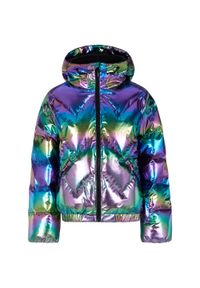 Protest - Kurtka narciarska/snowboardowa z kapturem zapinana na zamek Junior PROTEST. Typ kołnierza: kaptur. Kolor: fioletowy, wielokolorowy, czarny. Sezon: zima. Sport: narciarstwo, snowboard #1