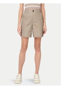 only - ONLY Bermudy Zora 15344538 Beżowy jasny Loose Fit. Kolor: beżowy. Materiał: bawełna #1