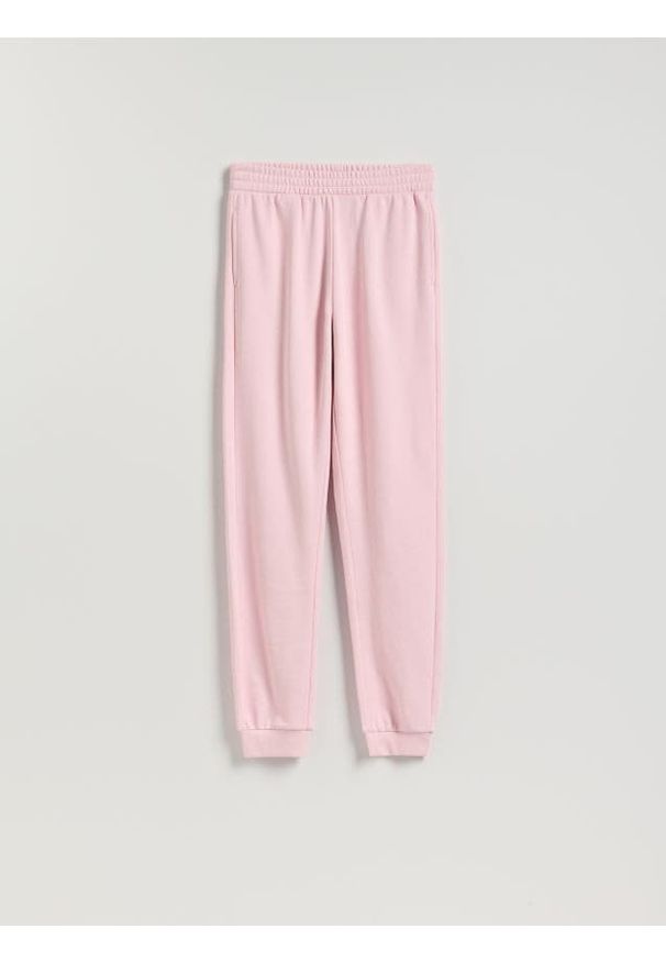 Reserved - Spodnie dresowe long leg - pastelowy róż. Kolor: różowy. Materiał: dresówka