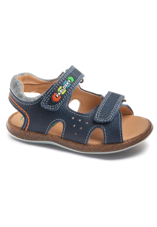 Sandały Pablosky Model 028125p Kolor Niebieski. Kolor: niebieski. Materiał: tkanina, skóra. Sport: turystyka piesza