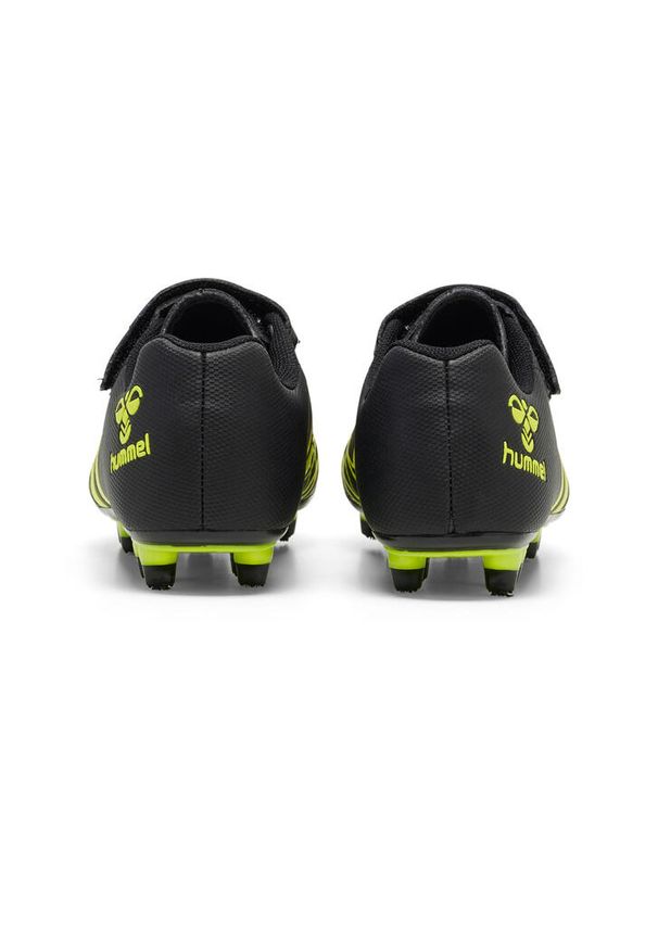 Dziecięce buty piłkarskie Hummel Top Star FG. Kolor: czarny, żółty, wielokolorowy. Materiał: syntetyk, skóra. Szerokość cholewki: normalna. Sport: piłka nożna