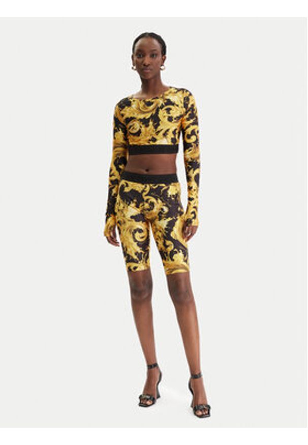 Versace Jeans Couture Kolarki 80HAC106 JS532 Czarny Slim Fit. Kolor: czarny. Materiał: syntetyk