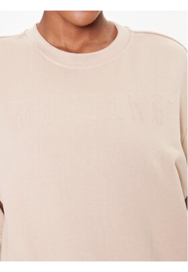 Mustang Bluza Bea 1013622 Brązowy Regular Fit. Kolor: brązowy. Materiał: bawełna