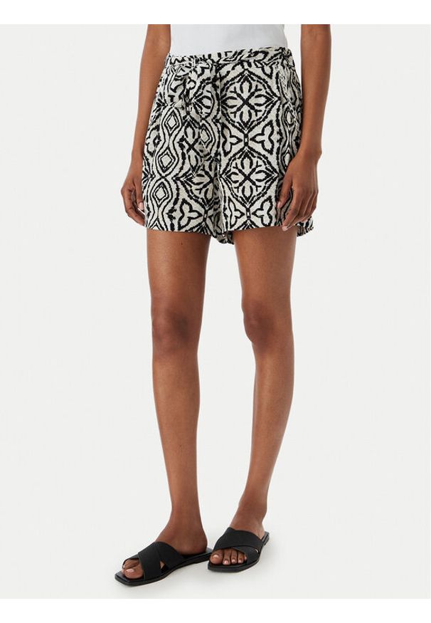 Vero Moda Szorty materiałowe Menny 10323630 Beżowy Regular Fit. Kolor: beżowy. Materiał: wiskoza